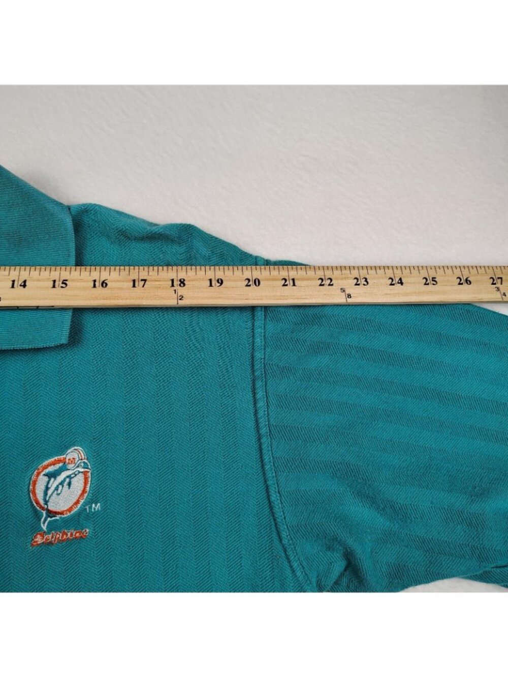 Vintage 90's Starter Miami Dolphins Polo Shirt Mens Medium Fit - Picture 7 of 8